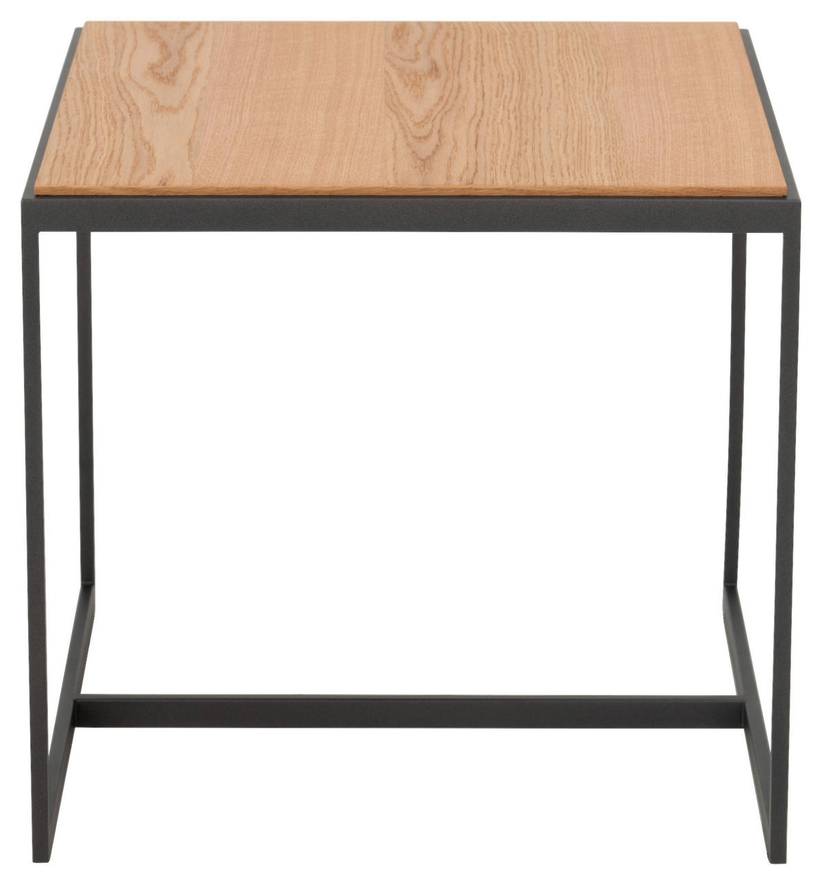 BEISTELLTISCH in Holz 45/45/42 cm  - Eichefarben/Anthrazit, Design, Holz/Metall (45/45/42cm) - Johann Jakob