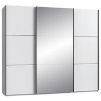 SCHWEBETÜRENSCHRANK 250/216/65 cm 3-türig Schwarz, Weiß  - Schwarz/Weiß, KONVENTIONELL, Glas/Holzwerkstoff (250/216/65cm) - Stylife