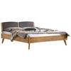 BETT 140/200 cm  in Dunkelgrau, Wildeiche  - Wildeiche/Dunkelgrau, KONVENTIONELL, Holz (140/200cm) - Hasena