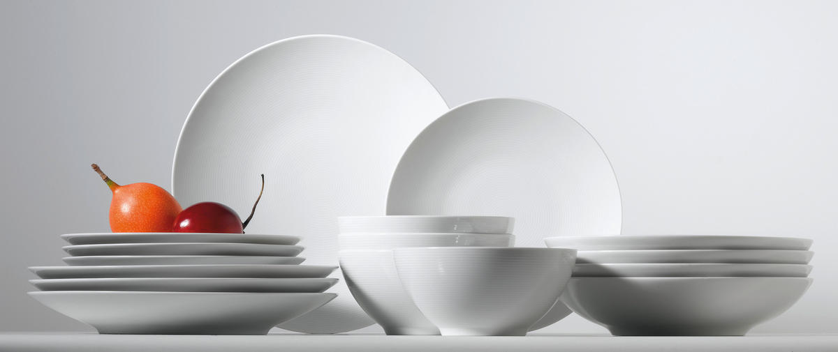 KOMBISERVICE Weiß Loft 16-teilig 4 Personen  - Weiß, Basics, Keramik (33,7/30/38,5cm) - Thomas