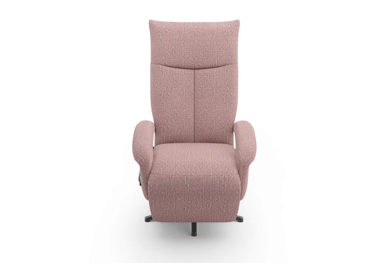 SESSEL in Chenille Aubergine  - Aubergine/Schwarz, Modern, Textil/Metall (74/112/82cm) - Sit & More