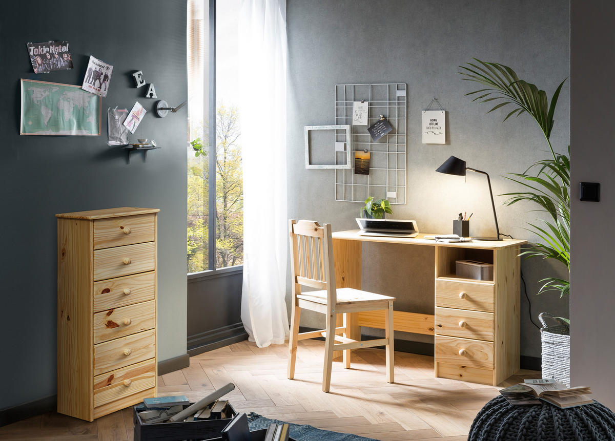 BYRÅ 43/106/35 cm  - naturfärgad, Natur, trä (43/106/35cm) - Livetastic