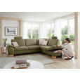 ECKSOFA in Mikrofaser Hellgrün  286/236 cm  - Wildeiche/Beige, Natur, Holz/Textil (286/236cm) - Voleo