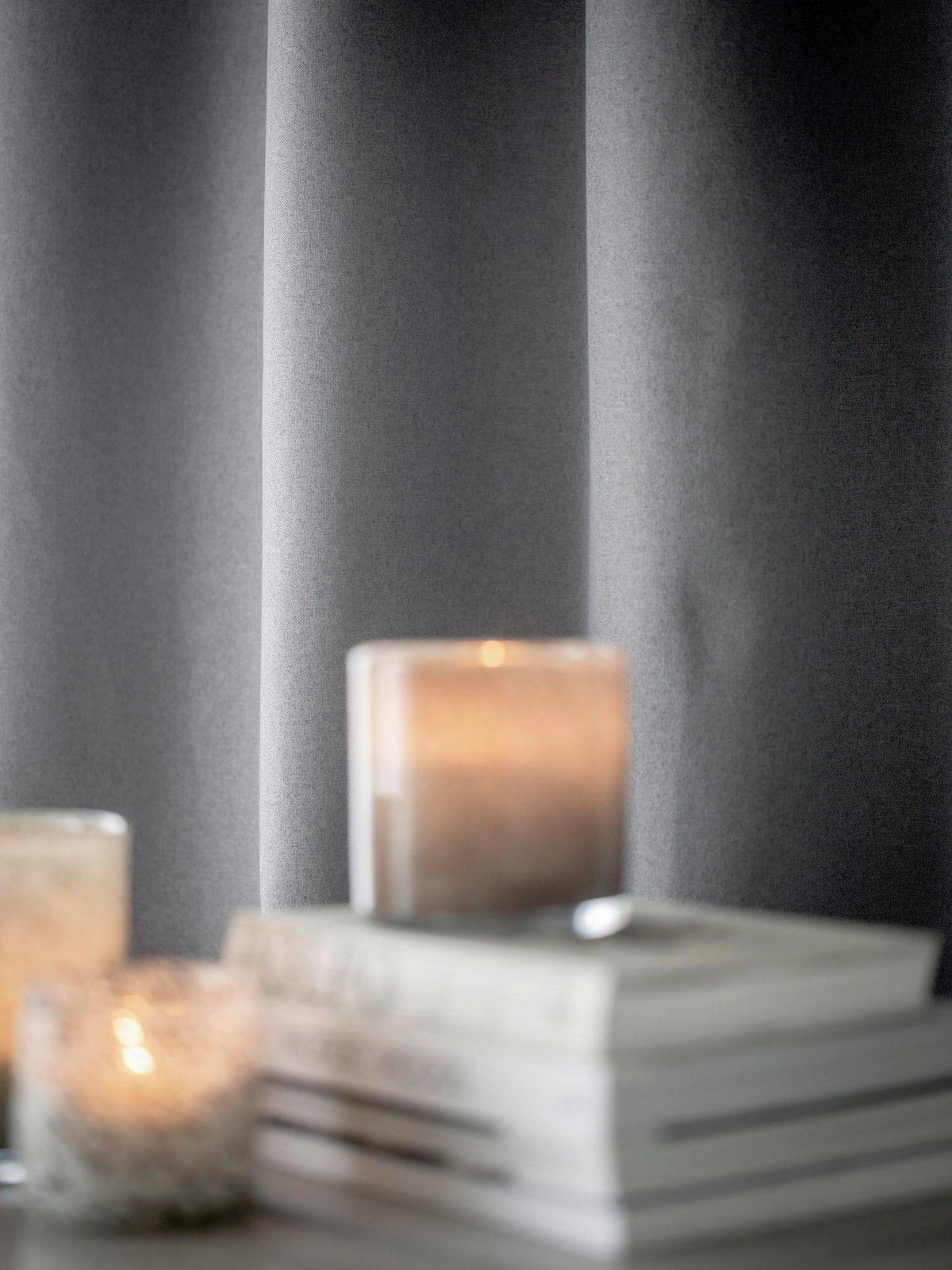 VERDUNKELUNGSVORHANG black-out (lichtundurchlässig)  - Grau, Basics, Textil (140/270cm)