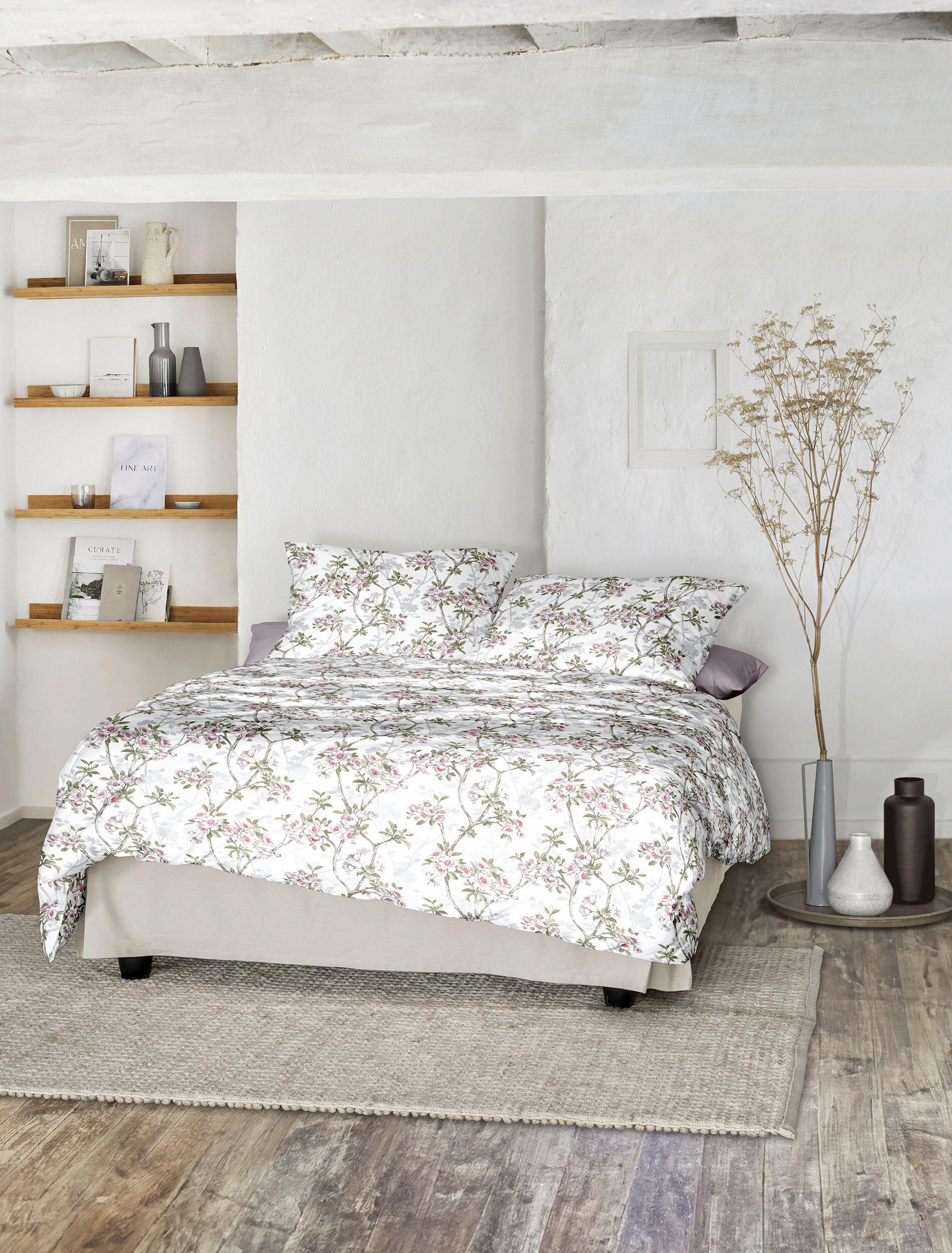 BETTWÄSCHE Makosatin 155/220 cm  - Weiß, KONVENTIONELL, Textil (155/220cm) - Irisette