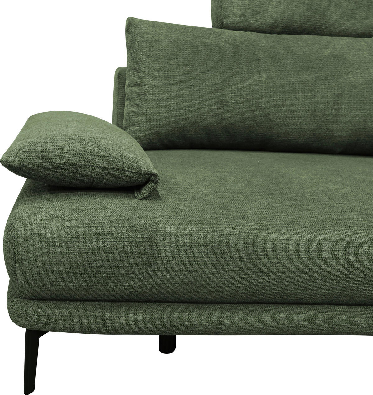 CloseUp von MID.YOU ECKSOFA Grün Webstoff.