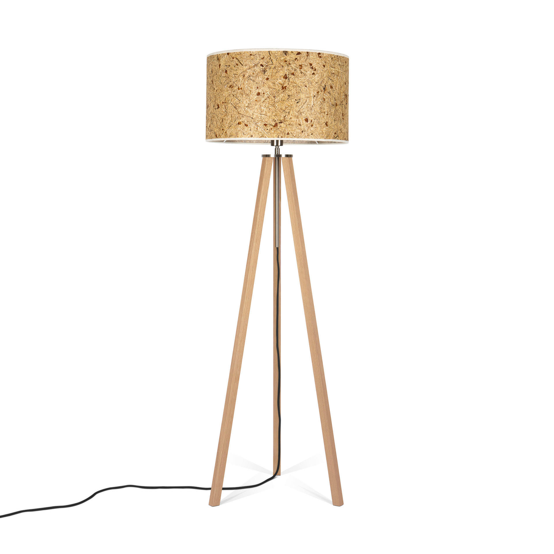 STEHLEUCHTE Holzbach 7 50/150/50 cm Skandinavisch  - Eiche Bianco/Eichefarben, Basics, Naturmaterialien/Holz (50/150/50cm)