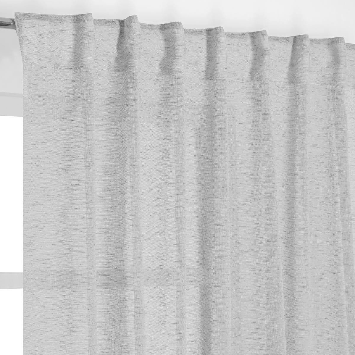 FERTIGVORHANG transparent  - Grau, Basics, Textil (140/240cm)