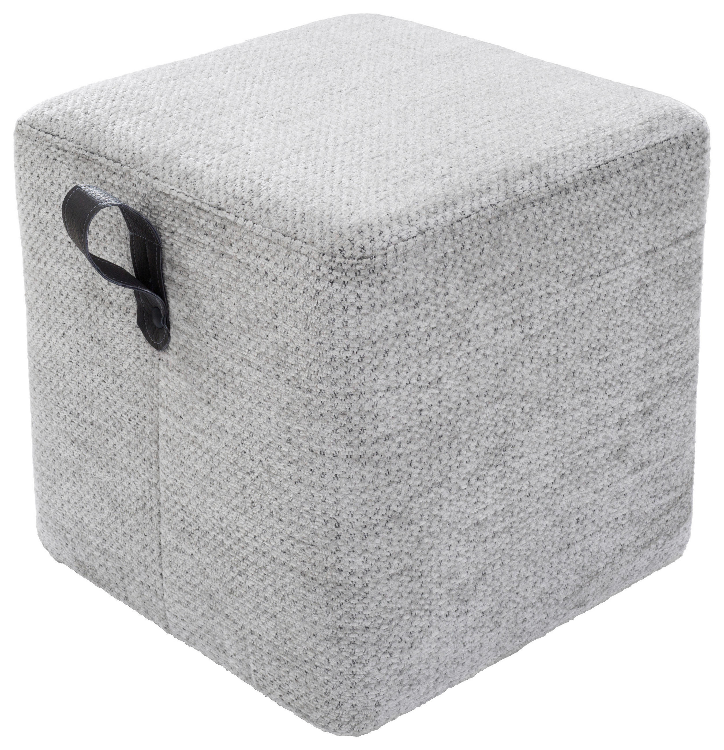 HOCKER Textil Hellgrau  - Hellgrau, Design, Textil (41/40/41cm) - Lomoco