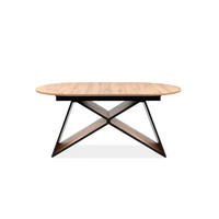 ESSTISCH - Schwarz/Eiche Artisan, MODERN, Holzwerkstoff/Metall (160-200/90/76cm) - MID.YOU