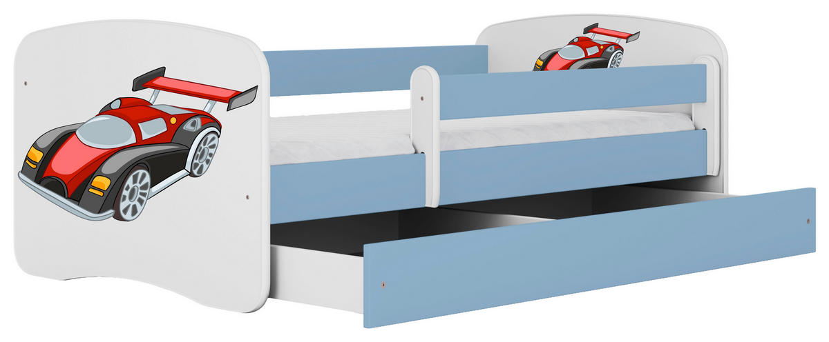 KINDER-/JUNIORBETT - Blau/Birkefarben, MODERN, Holz/Holzwerkstoff (80/160cm) - MID.YOU