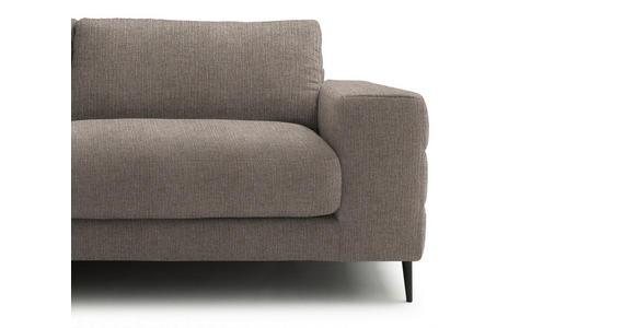ECKSOFA  in Flachgewebe Taupe  177/253 cm  - Taupe/Schwarz, Design, Textil/Metall (177/253cm) - Dieter Knoll