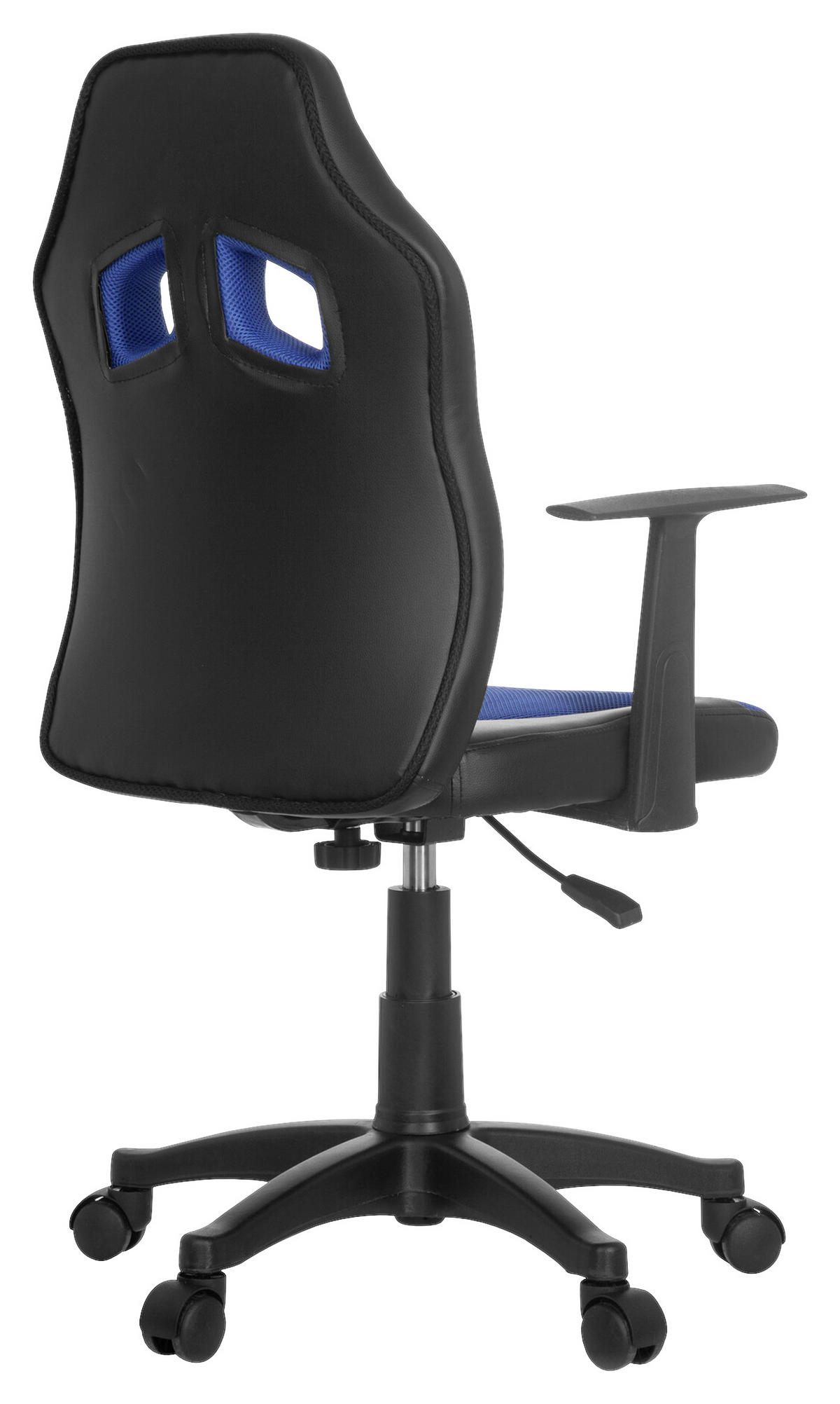 OTOČNÁ ŽIDLE PRO MLÁDEŽ, modrá, černá - modrá/černá, Basics, plast (54/90-100/48cm) - MID.YOU