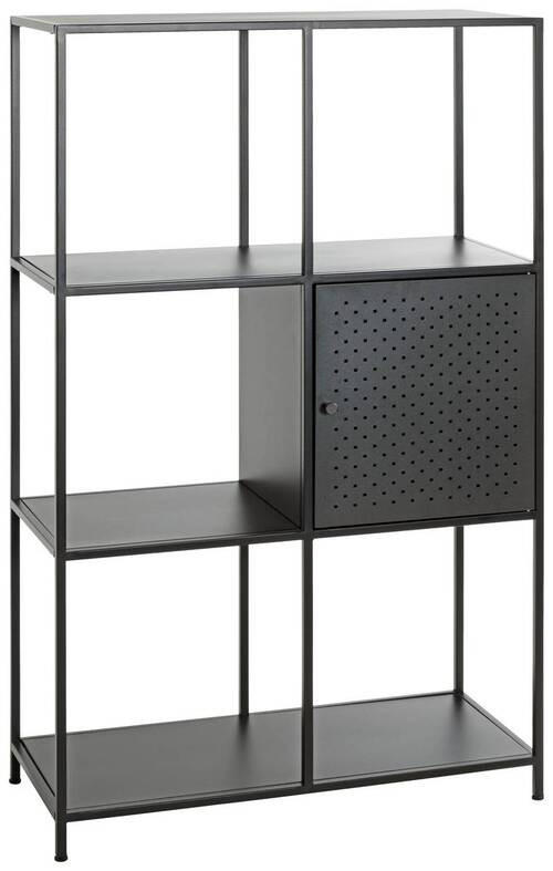 REGAL Schwarz - Schwarz, Design, Metall (80/134/37cm)