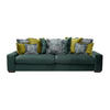 BIGSOFA Velours Dunkelgrün  - Wengefarben/Dunkelgrün, LIFESTYLE, Holz/Textil (289/90/115cm) - Carryhome