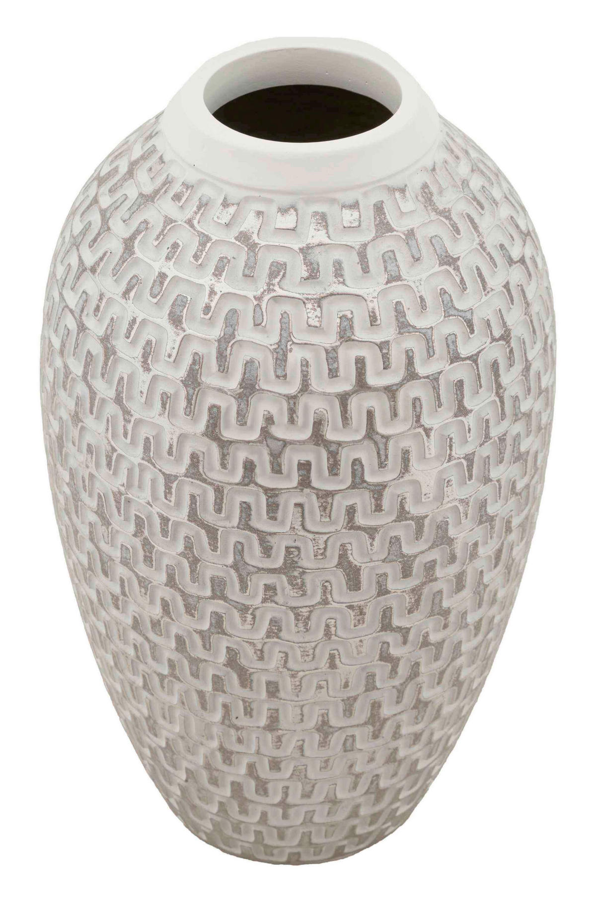 Vase Wave  - Goldfarben/Weiß, Basics, Kunststoff (19.5/34  /19.5cm)