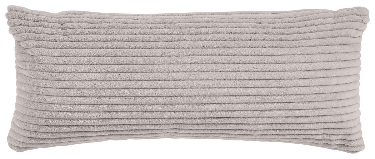 ECKSOFA Taupe Cord  - Taupe/Schwarz, Design, Kunststoff/Textil (303/196cm) - Livetastic