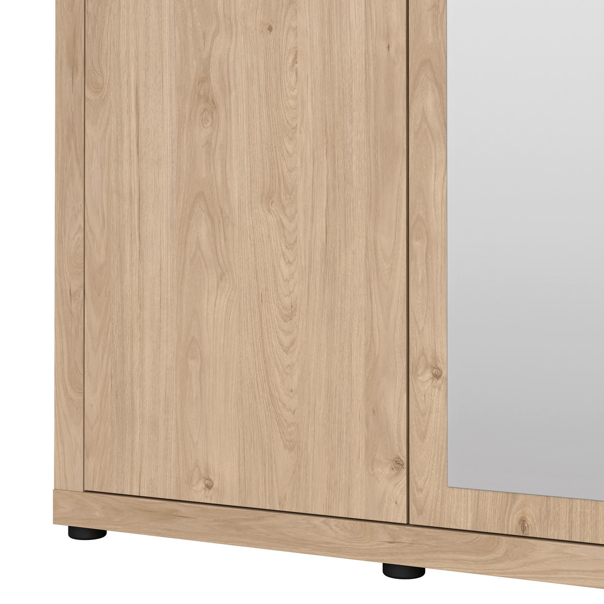 DULAP CU UȘI ROTATIVE culoare lemn stejar  - culoare lemn stejar/negru, Modern, metal/material pe bază de lemn (153,6/200,9/59,8cm) - MID.YOU