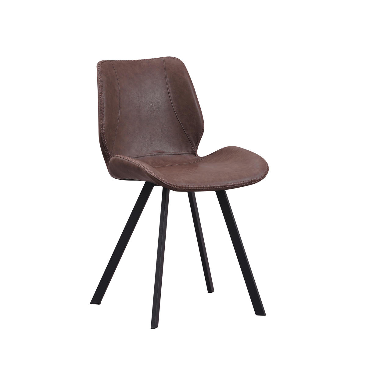 SADA ŽIDLÍ 4 kusy - černá/šedohnědá, Moderní, kov/textil (44/80/55cm) - MID.YOU