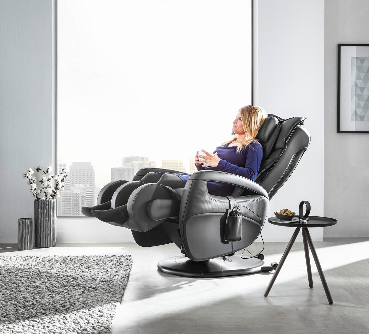 MASSAGESESSEL in Beige  - Beige, Design, Leder/Kunststoff (80/117/114cm) - Cantus