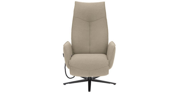 RELAXSESSEL in Textil Beige - Anthrazit/Beige, Design, Textil/Metall (71/114/84cm) - Johann Jakob