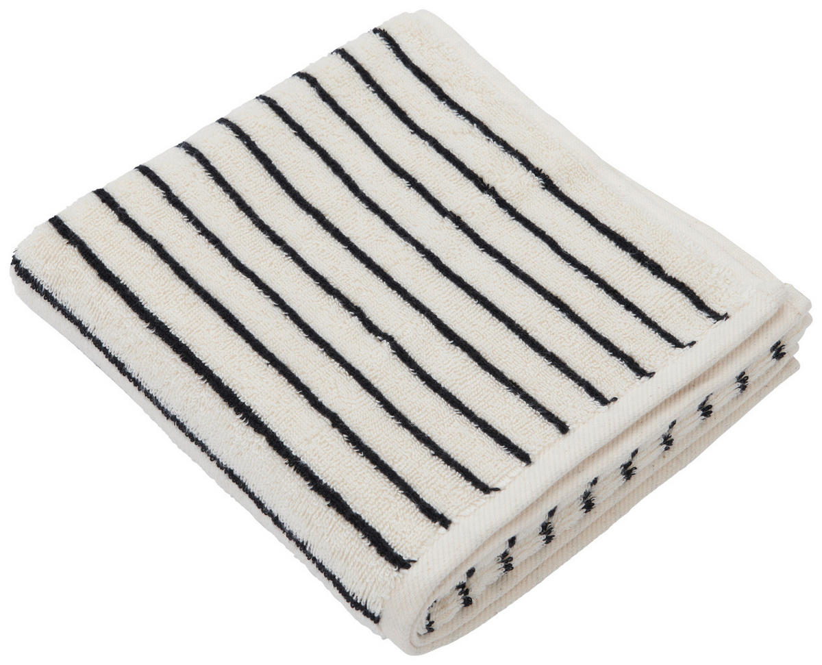 HANDDUK svart, ecru  - svart/ecru, Klassisk, textil (50/100cm) - Dieter Knoll