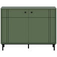 KOMMODE  in 81,8/106/37 cm  - Schwarz/Grün, MODERN, Holzwerkstoff/Kunststoff (81,8/106/37cm) - Carryhome