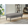 ECKSOFA in Echtleder Silberfarben  310/180 cm  - Silberfarben/Schwarz, Design, Leder/Metall (310/180cm) - Dieter Knoll
