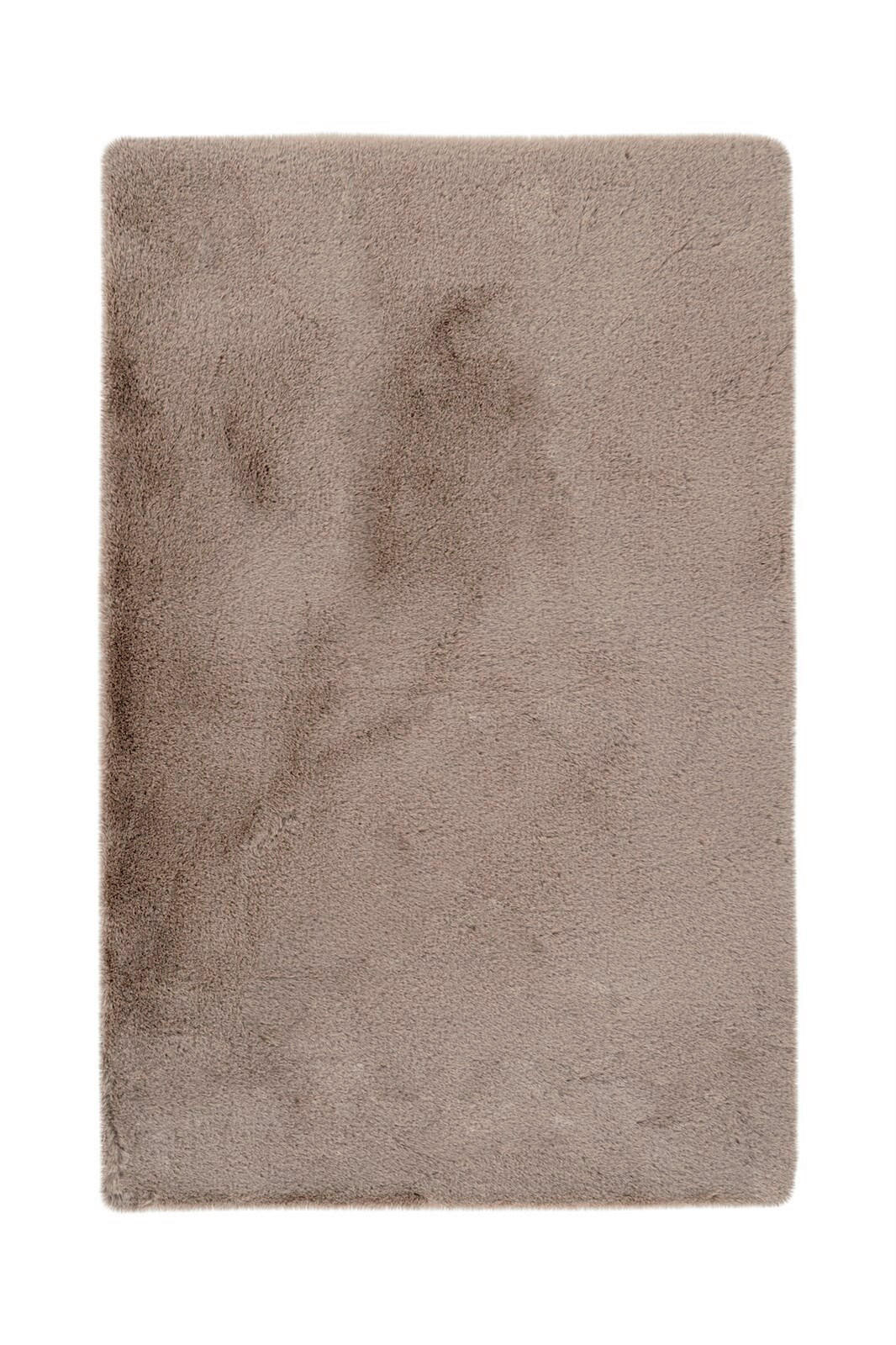 Kayoom Hochflorteppich Rabbit Light 225 Dunkelbeige 65x100 cm