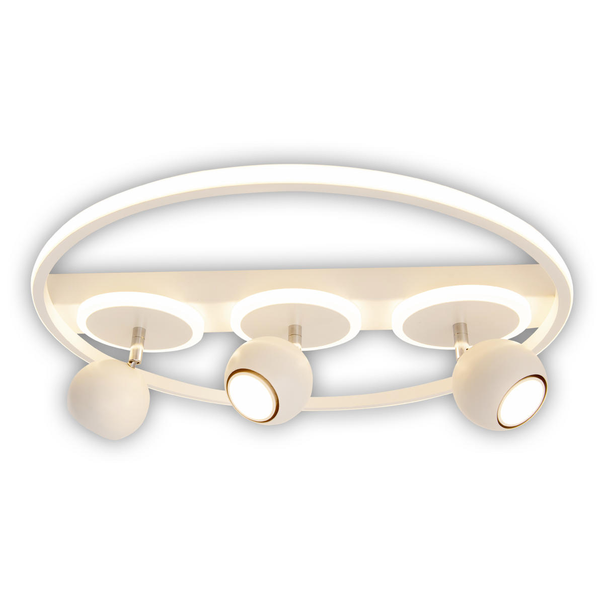 DECKENLEUCHTE  50/15,5 cm    - Weiß, Design, Kunststoff/Metall (50/15,5cm) - Näve