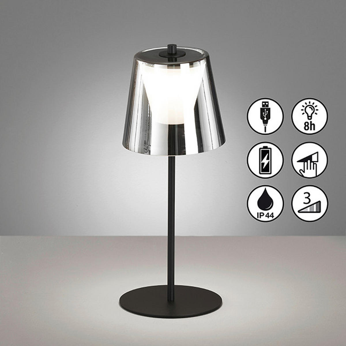 LED-AUßENLEUCHTE Marbella 14/35 cm   - Schwarz, Basics, Glas/Metall (14/35cm)