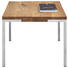 COUCHTISCH Eiche massiv quadratisch Edelstahlfarben, Eichefarben - Edelstahlfarben/Eichefarben, Design, Holz/Metall (50/50/40cm) - Novel COUCHTISCH Eiche massiv quadratisch Edelstahlfarben, Eichefarben - Edelstahlfarben/Eichefarben, Design, Holz/Metall (50/50/40cm) - Novel