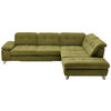 ECKSOFA in Chenille Grün  - Chromfarben/Grün, Design, Textil/Metall (310/260cm) - Beldomo Speed