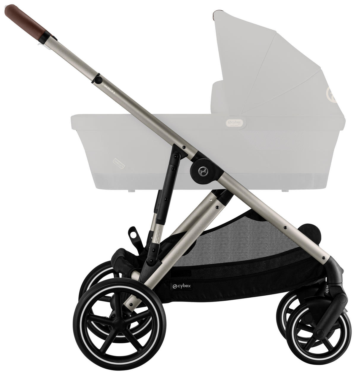 KINDERWAGEN Gazelle S  - Taupe/Dunkelbraun, Basics, Metall (107,5/66/110cm) - cybex GOLD
