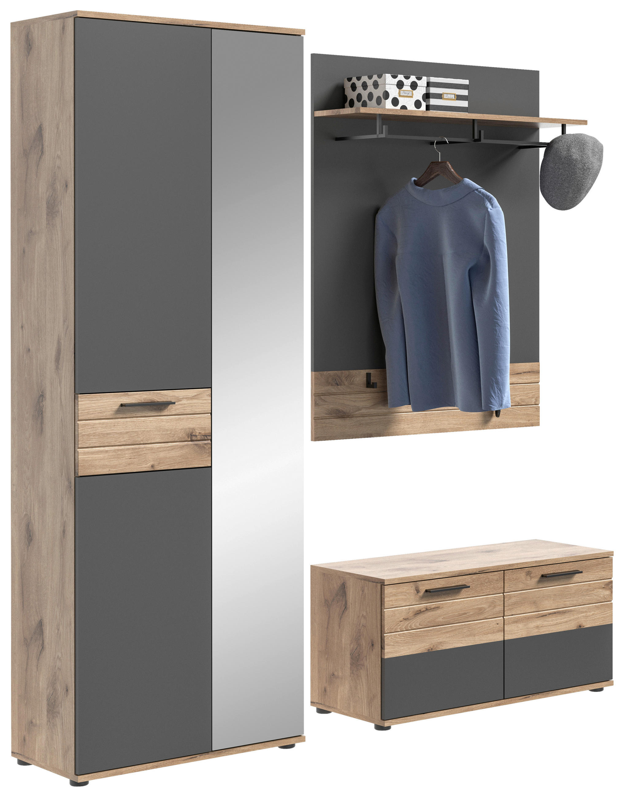 GARDEROBE 3-teilig  in 175/200/38 cm  - Holzwerkstoff (175/200/38cm) - MID.YOU
