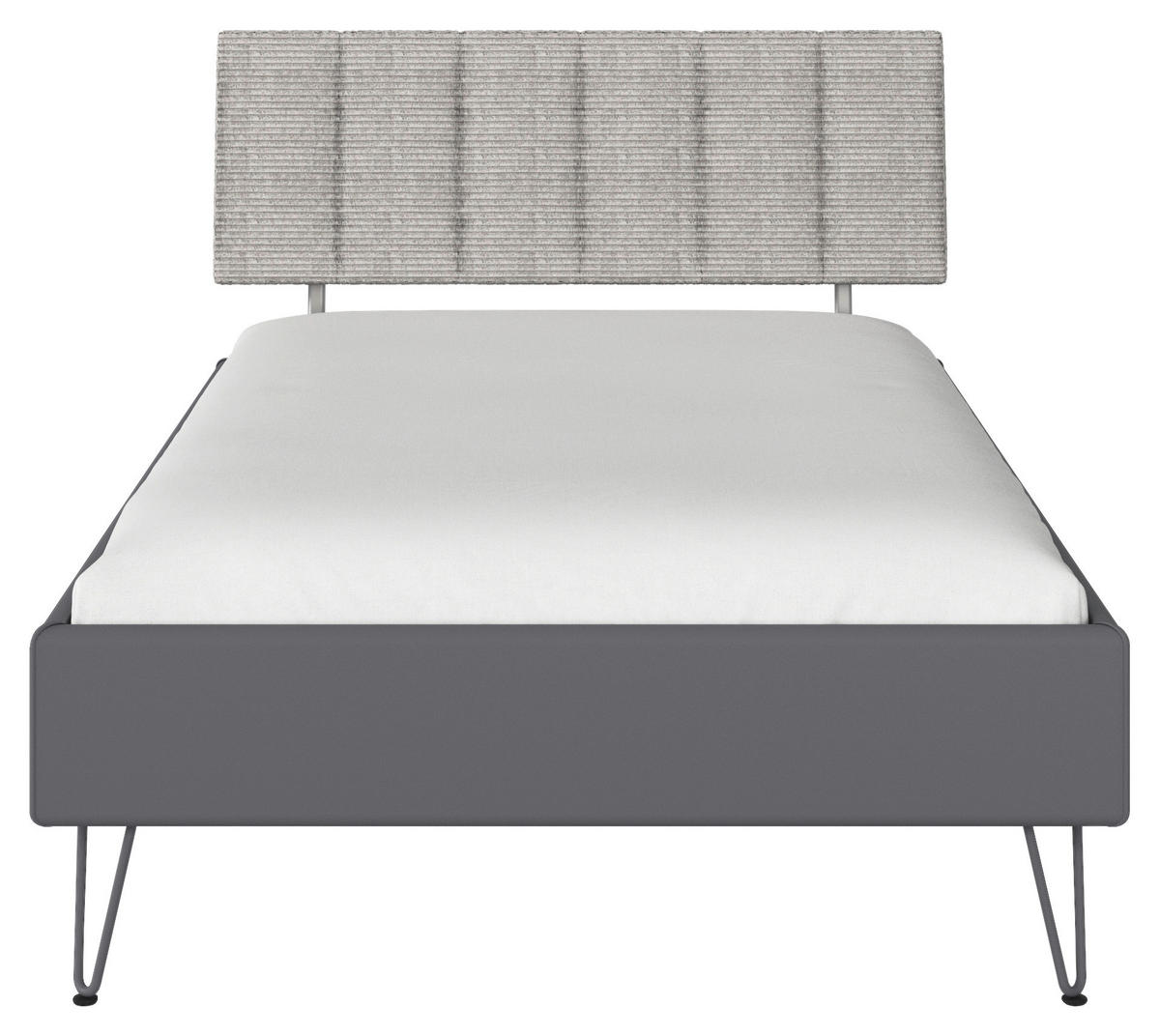 BETT 120/200 cm  in Grau  - Grau, Design, Textil/Metall (120/200cm) - Carryhome