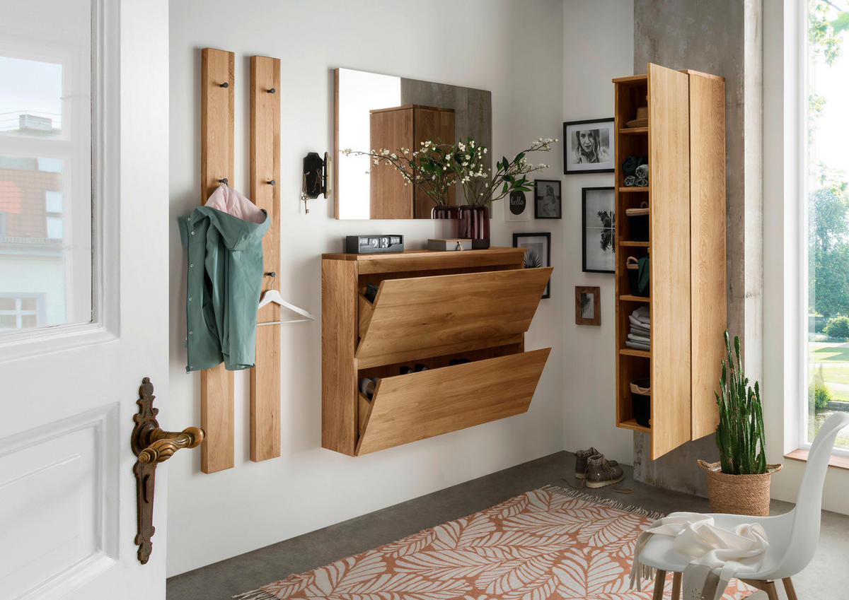 GARDEROBENSCHRANK  in 40/165/35 cm  - Eichefarben, Natur, Holz (40/165/35cm) - Linea Natura