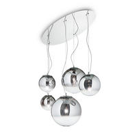 HÄNGELEUCHTE 105/54/54-110 cm  - Chromfarben, Design, Glas (105/54/54-110cm) - Ideal Lux
