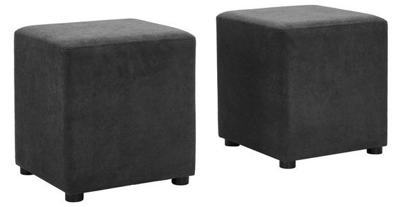 ECKSOFA  in Webstoff Dunkelgrau  - Dunkelgrau/Schwarz, KONVENTIONELL, Holz/Textil (283/244cm) - Carryhome