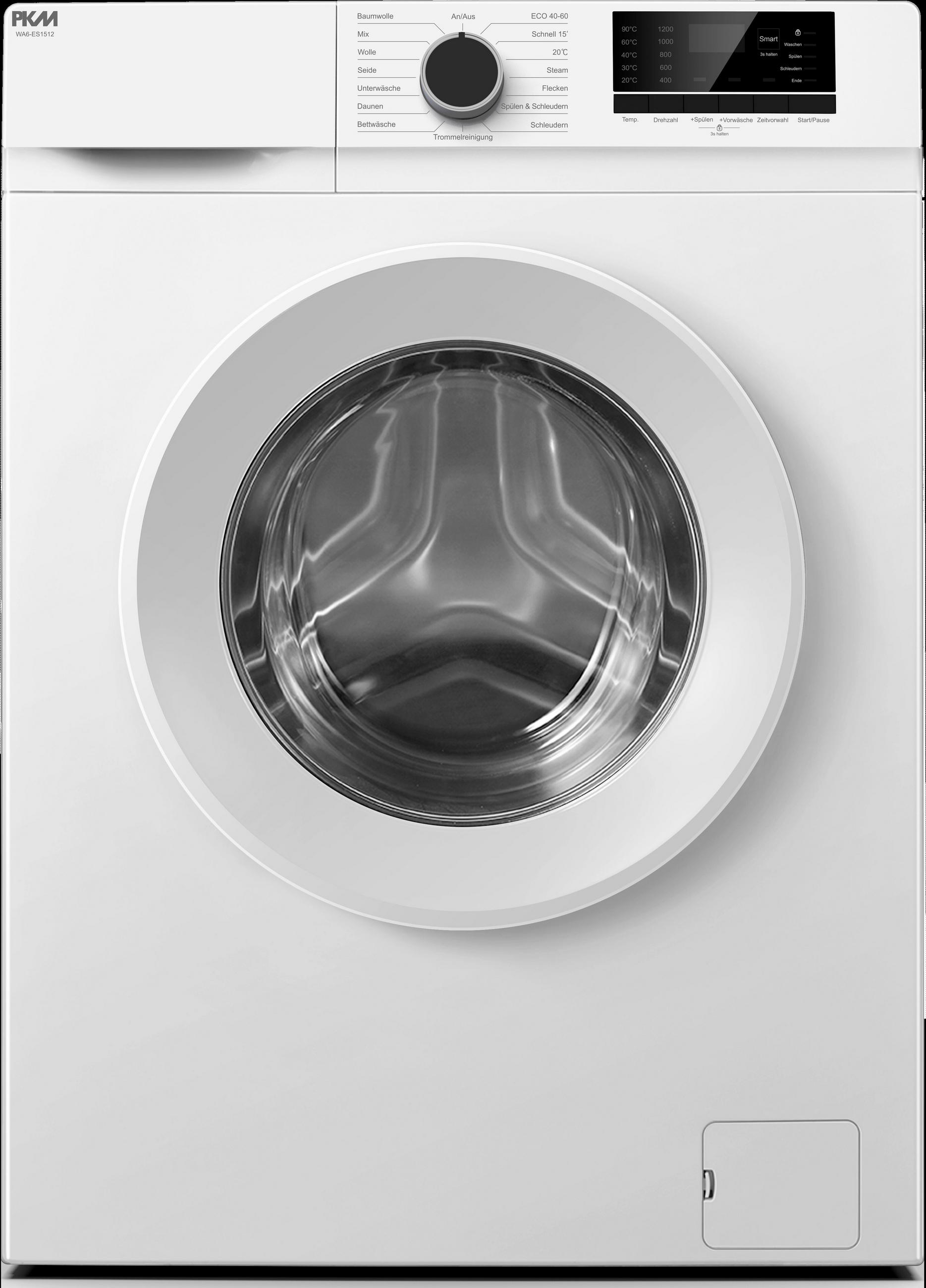 WASCHMASCHINE WA6-ES1512   - Weiss, Basics, Kunststoff (60/84/45cm) - PKM