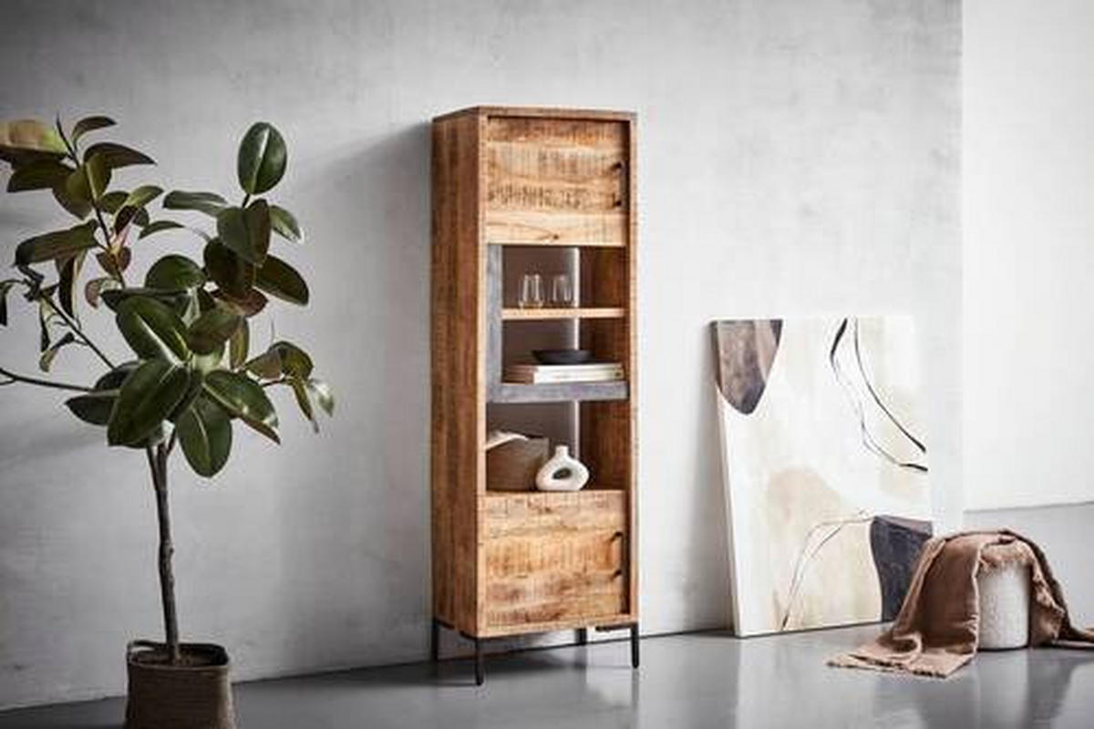 ETAJERĂ  58/192/40 cm  - culoare natur, Natur, metal/lemn (58/192/40cm) - MID.YOU