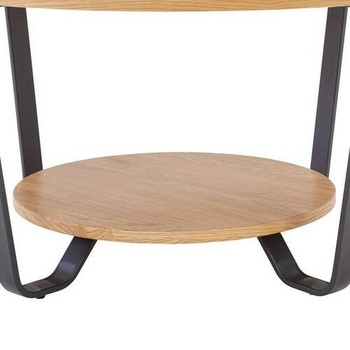 COUCHTISCH in Metall, Holzwerkstoff 80/80/45 cm  - Eichefarben/Schwarz, Design, Holzwerkstoff/Metall (80/80/45cm) - PBJ