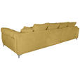 ECKSOFA Senfgelb Chenille  - Chromfarben/Senfgelb, KONVENTIONELL, Textil/Metall (227/329cm) - Carryhome