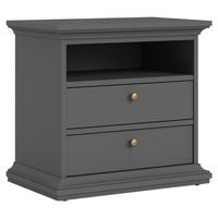 SÄNGBORD i grå  - mässingsfärgad/grå, Design, metall/trämaterial (62,6/58,76/40cm) - Best Price