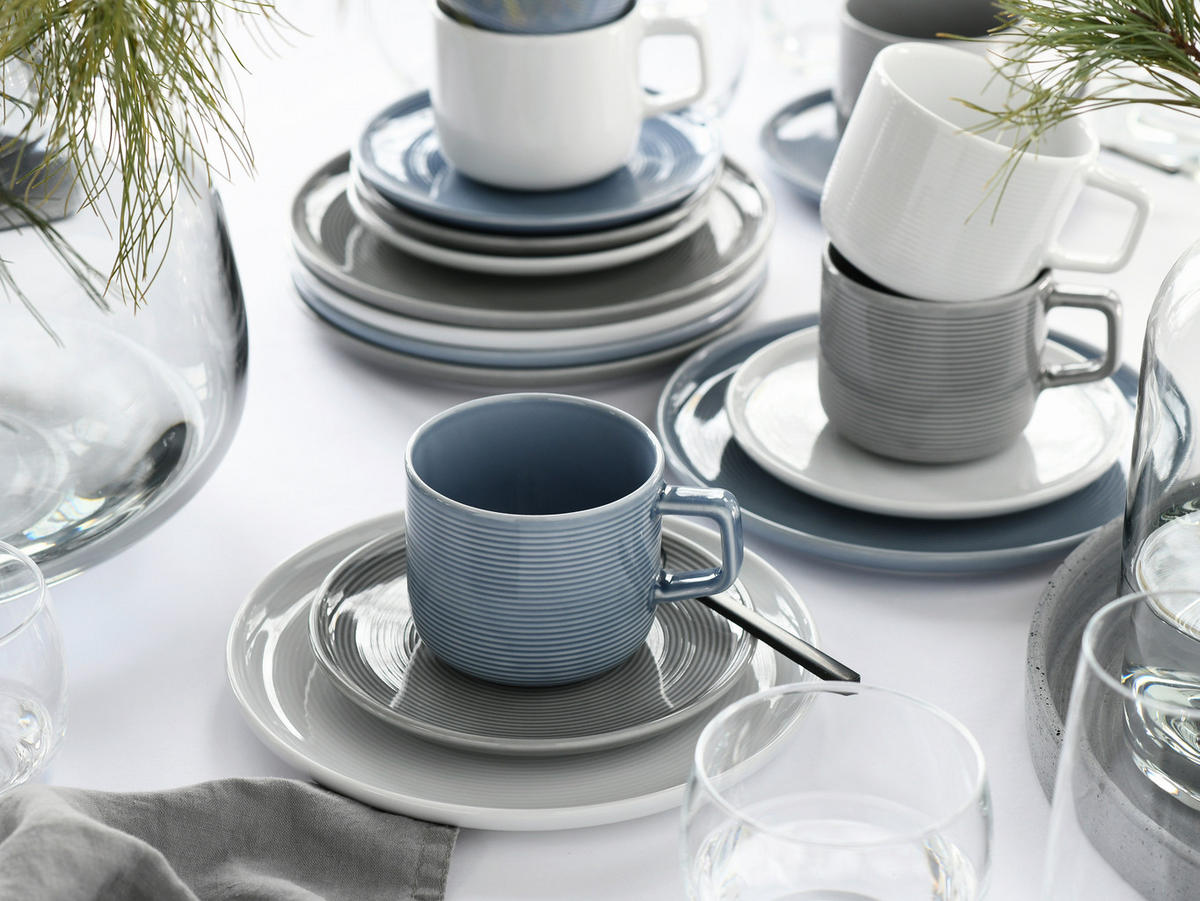 KAFFESERVIS Session Urban 18 delar  - vit/gråblå, Basics, keramik - Creatable