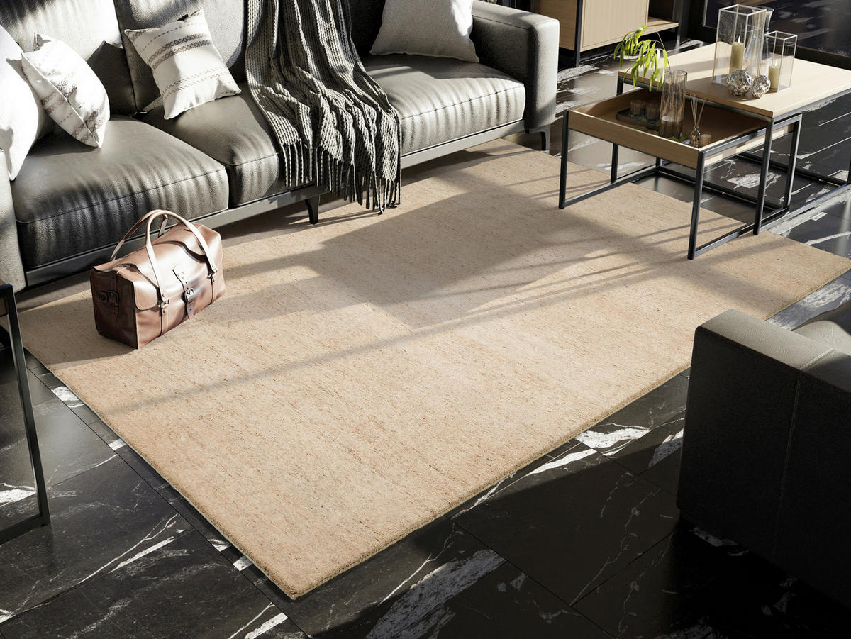 WOLLTEPPICH 140/200 cm Silverström Beige  - Beige, Basics, Textil (140/200cm) - Linea Natura