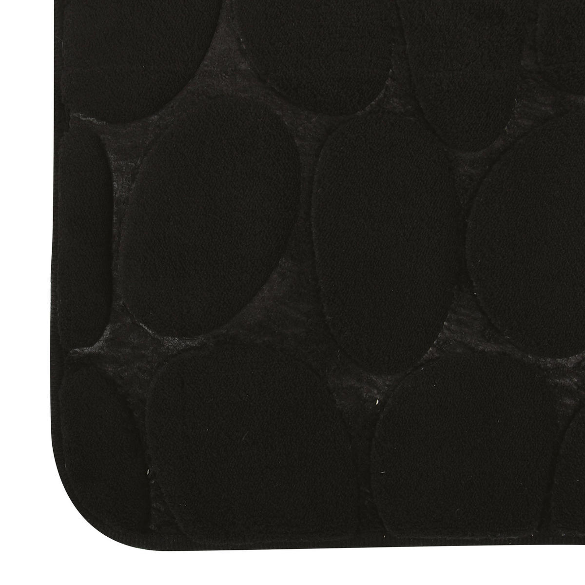 BADTEPPICH Schwarz 50/80 cm  - Schwarz, KONVENTIONELL (50/80cm) - Spirella