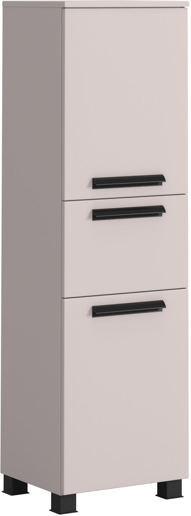 MIDISCHRANK 40/130/35 cm  - Kaschmir/Schwarz, KONVENTIONELL, Holzwerkstoff/Kunststoff (40/130/35cm) - Xora