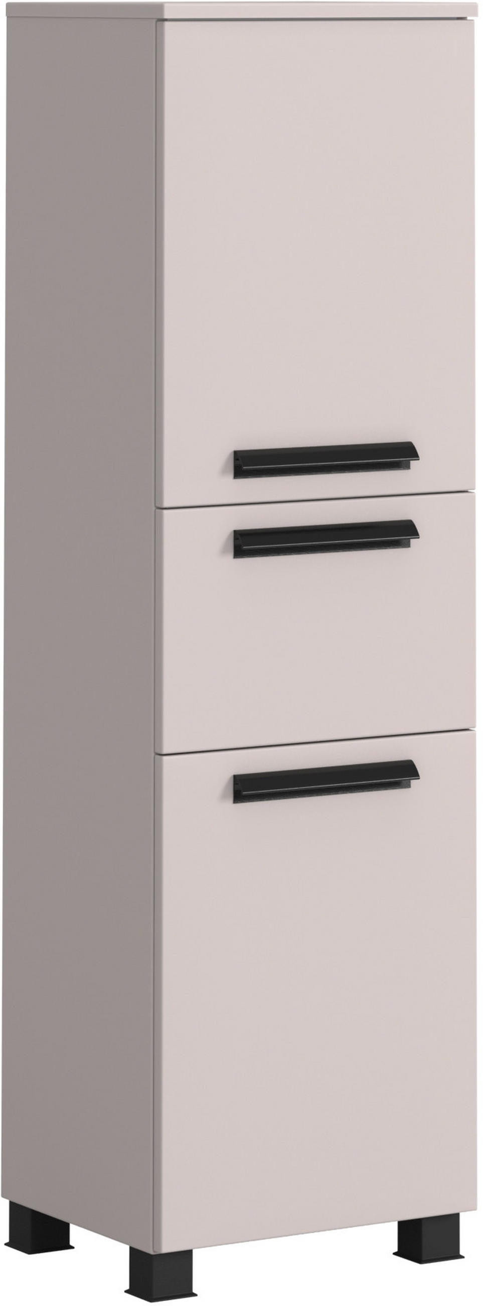 MIDISCHRANK 40/130/35 cm  - Kaschmir/Schwarz, KONVENTIONELL, Holzwerkstoff/Kunststoff (40/130/35cm) - Xora