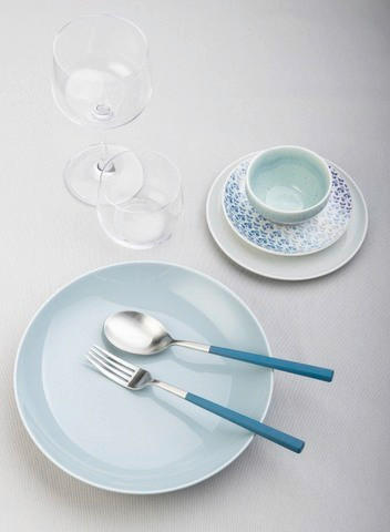 Thumbnail - Pintinox Besteckset Hive, Edelstahl, Hellblau, Metall, Kunststoff, 16-teilig, 7x5.3x25.5 cm, ISO 9001, rostfrei, lebensm...